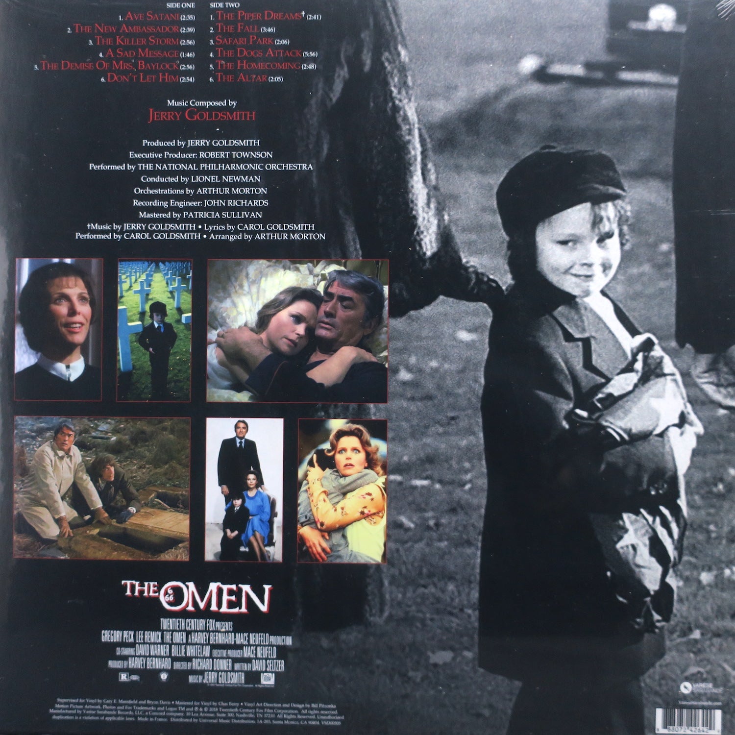 OMEN Soundtrack BLOOD RED & BLACK SPLATTER Vinyl LP - Limited Edition Horror Movie Soundtrack for Collectors & Film Enthusiasts - Perfect for Halloween Parties & Horror Themed Events