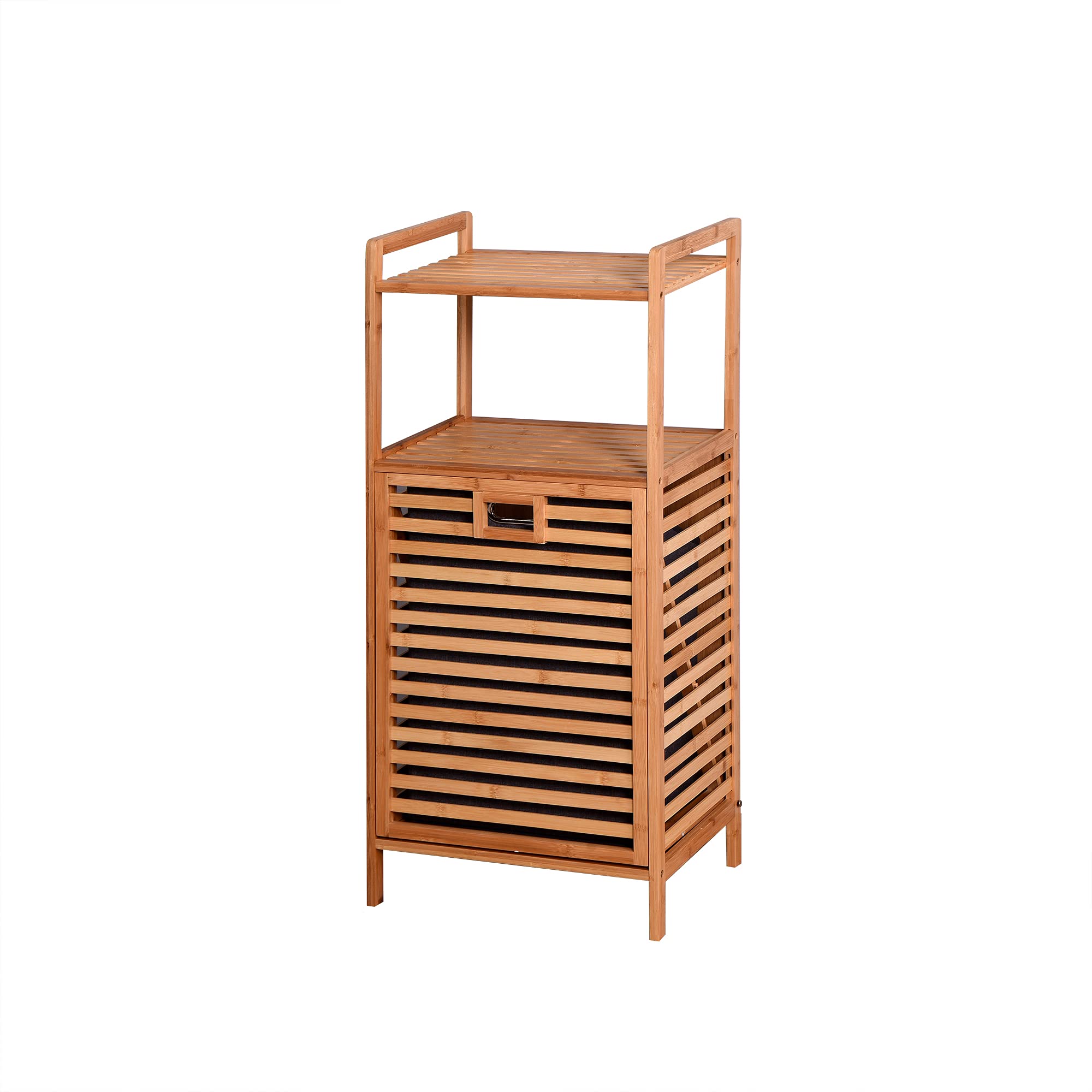 Bamboo Laundry Basket with Drawer - Freestanding Bathroom Storage Cabinet for Home Organization | Perfect for Bathroom, Bedroom & Closet Storage