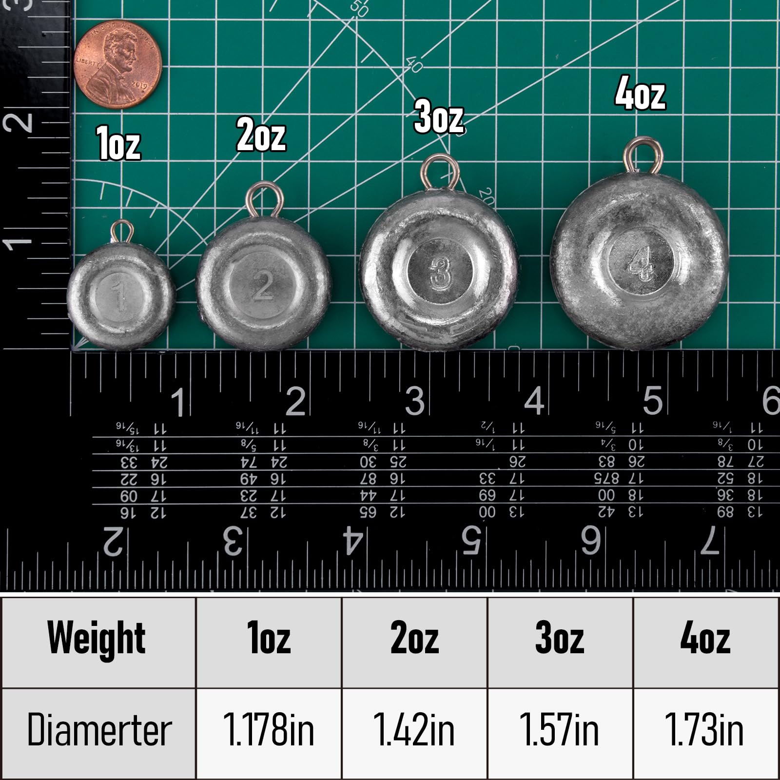 Dr.Fish Fishing Coin Sinkers - Lead Fishing Weights & Disc Weights for No Roll Performance - Ideal for Freshwater, Saltwater, River Bank, Surf Fishing and Catfishing - Perfect for Bass, Trout and Deep Sea Angling Adventures