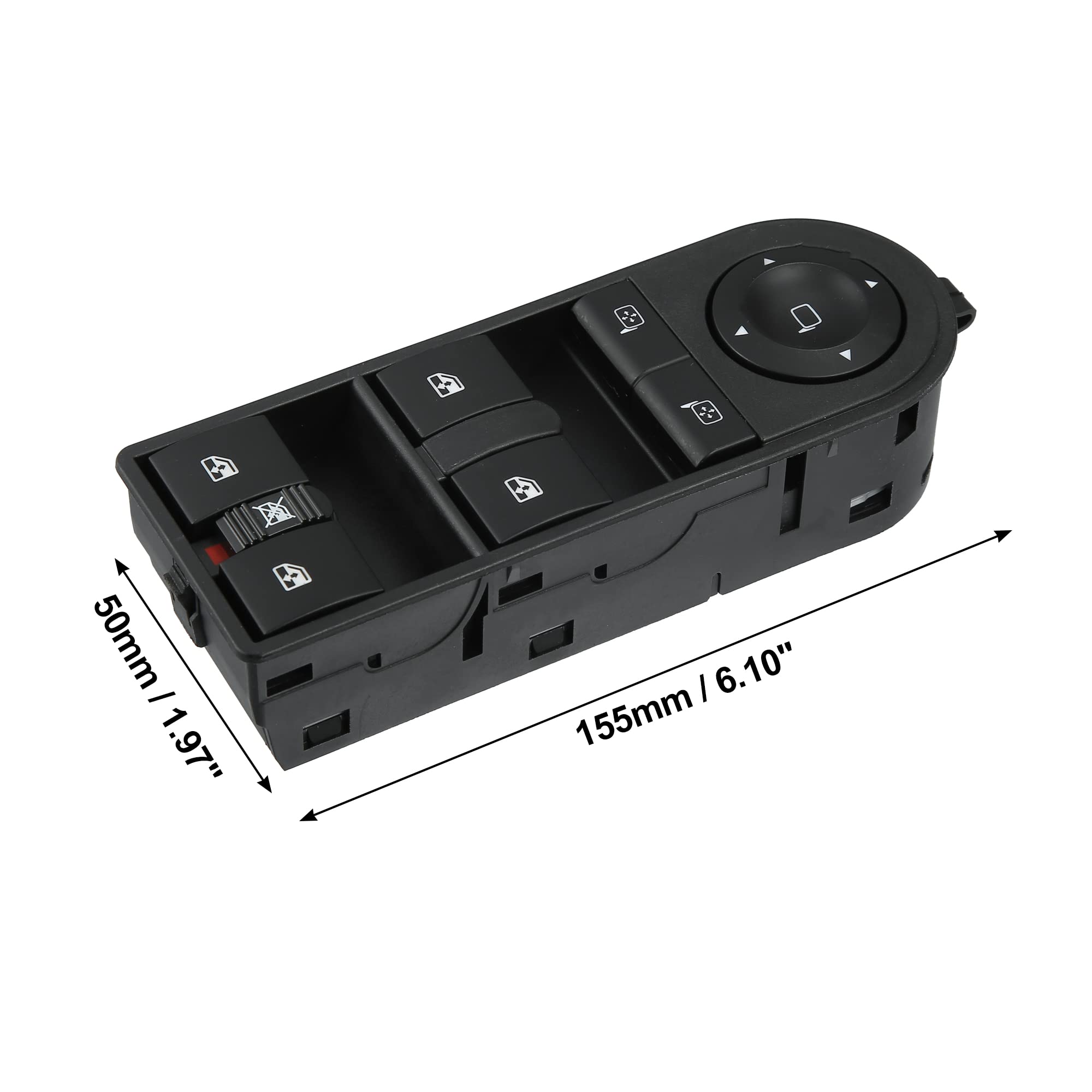 X AUTOHAUX Power Window Switch Front Driver Side Master Control Switch 13228699 Compatible with Saturn Astra 2008-2009 - Easy DIY Installation for Smooth Window Operation