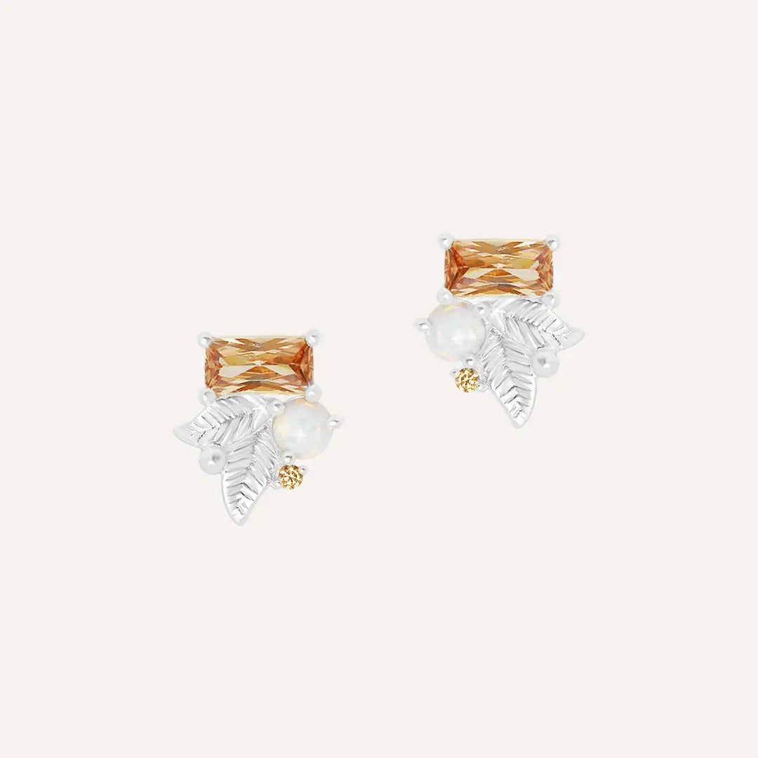 Abundance Leaf Stud Earrings - Dainty Gold Leaf Earrings for Women - Perfect for Everyday Wear & Boho Style Outfits