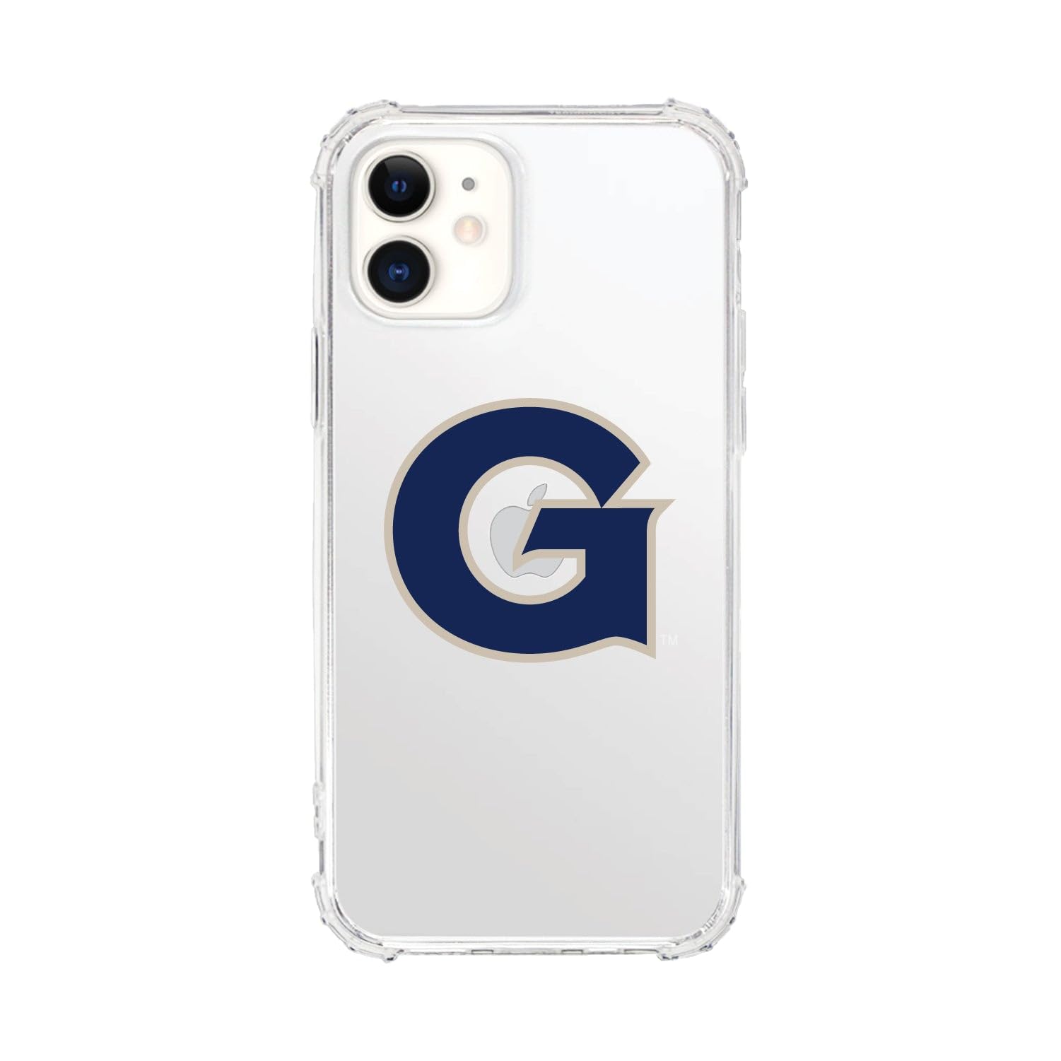 OTM Essentials Rugged Phone Case for iPhone 13 Pro Max - Shockproof Protective Cover with Tough Edge in Classic White | Perfect for Georgetown University Students & Active Lifestyles