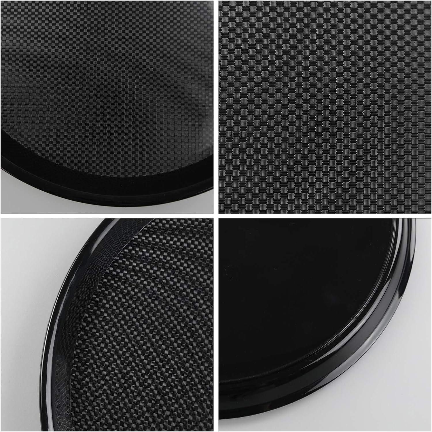 InnMart 16 Inch Round Plastic Fast Food Serving Trays - Pack of 8 | Durable Cafeteria Tray Platters for Restaurants, School Lunch, Buffet & Catering Events | BPA-Free & Dishwasher Safe