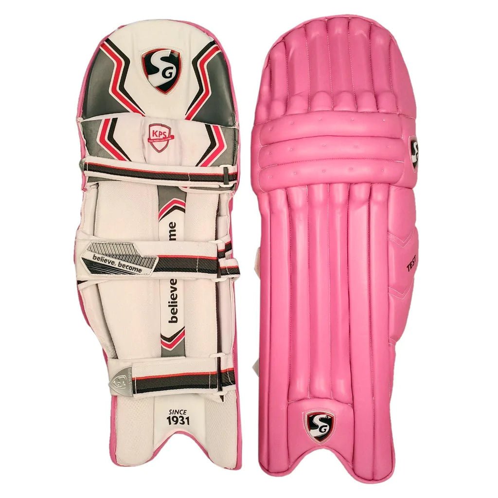 Premium SG Test Cricket Batting Pads for Adults - Lightweight Protective Leg Guards (Pink) - Perfect for Professional Matches & Training Sessions