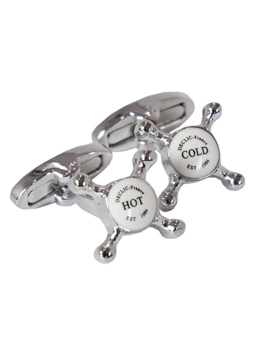 DÉCLIC Hot & Cold Cufflinks for Men - Stainless Steel Temperature Sensitive Dress Shirt Accessories - Perfect for Weddings, Business Meetings & Formal Events