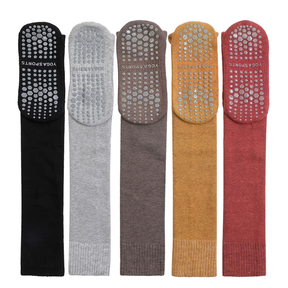 Non-Slip Yoga Socks for Women - Knee High Compression Socks for Pilates, Ballet, Dance & Workouts - Breathable & Comfortable for Gym, Home Exercise & Studio Fitness