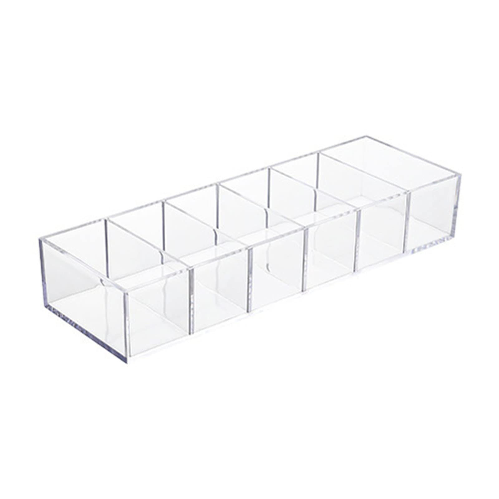 Acrylic Makeup Organizer with Detachable Compartments - Clear Cosmetic Storage & Jewelry Display Box - Drawer Organizer for Vanity, Bathroom, Kitchen - Perfect for Makeup Artists & Home Organization (One Size) - Ideal for Travel, Salon Use & Daily Beauty Routine