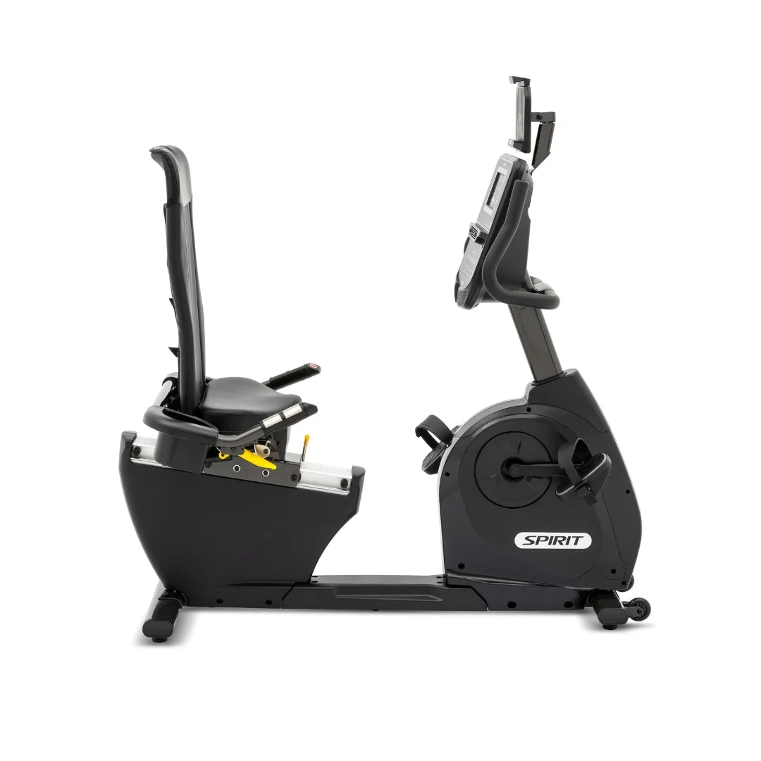 Spirit XBR95V2 Recumbent Exercise Bike for Home Gym - Low Impact Cardio Workout Machine for Seniors & Physical Therapy - Compact Indoor Cycling Bike with Adjustable Seat & LCD Display