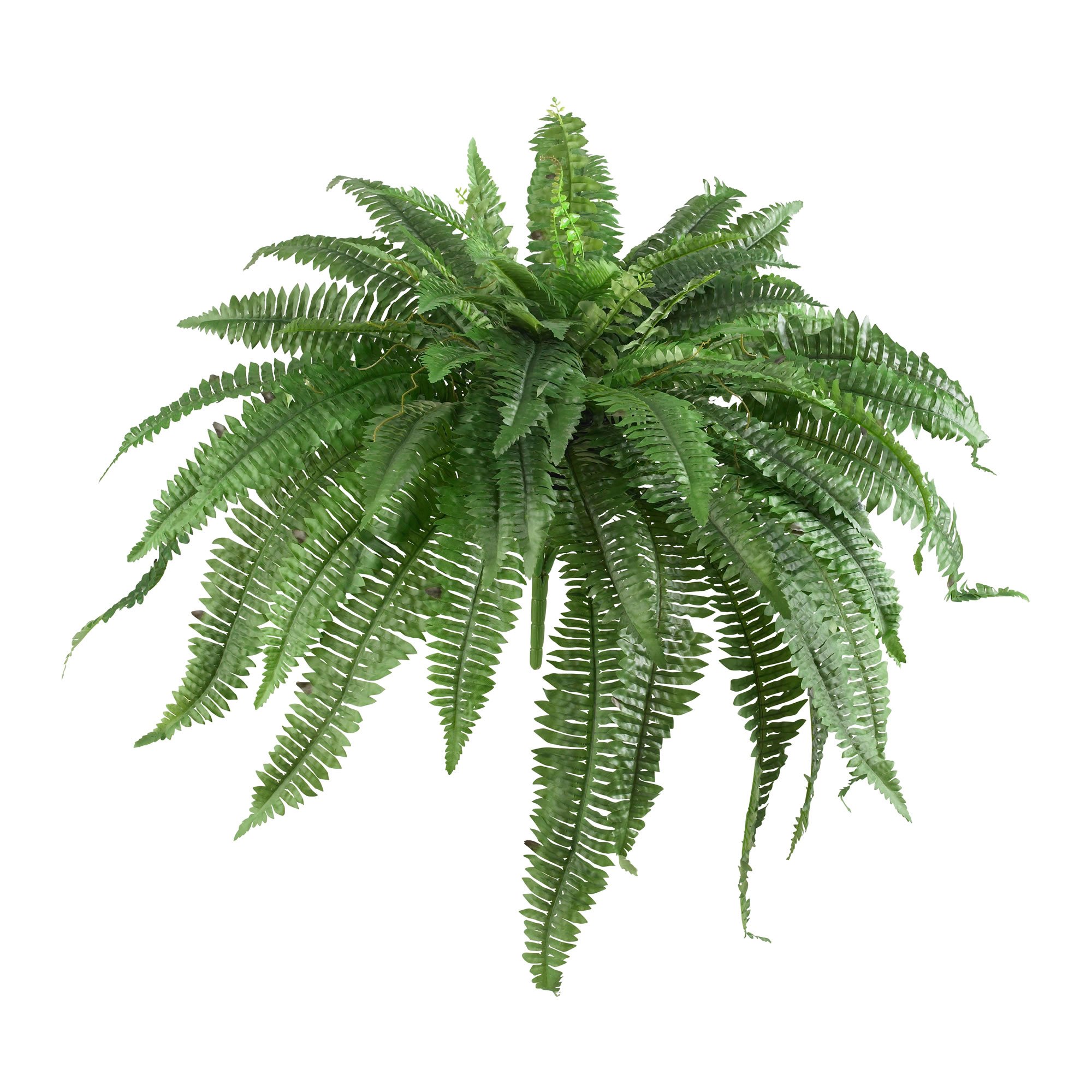 Nearly Natural 22in & 48in Artificial Boston Fern Hanging Plants - Set of 2 Realistic Fake Ferns in Hanging Baskets - Perfect for Indoor Home Decor, Porch, Patio & Office Greenery