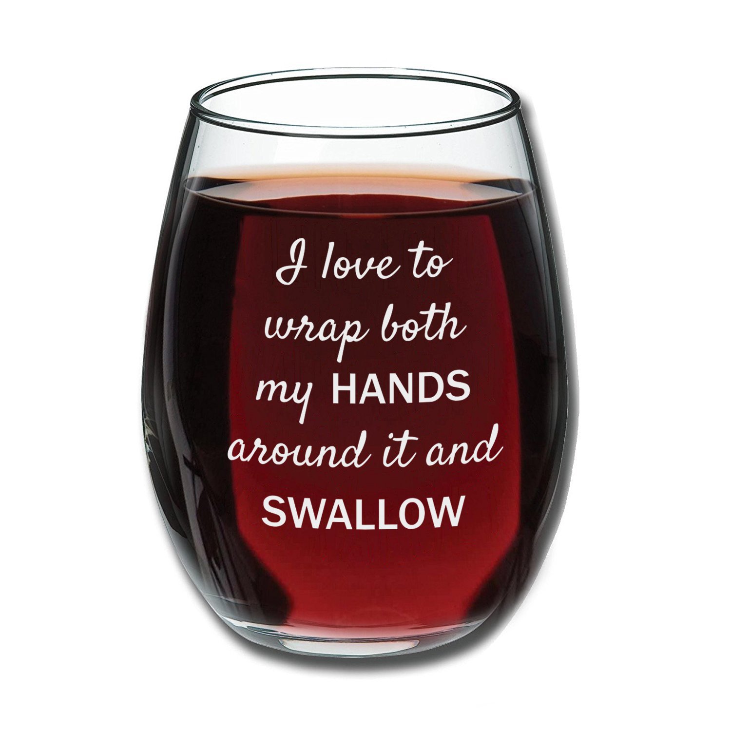 Funny Stemless Wine Glass - Gag Gift for Women, Bachelorette Party, Birthday & Anniversary - Novelty Drinking Cup for Wine Lovers - Perfect for Girls Night Out, Bachelorette Parties & Humorous Gift Giving