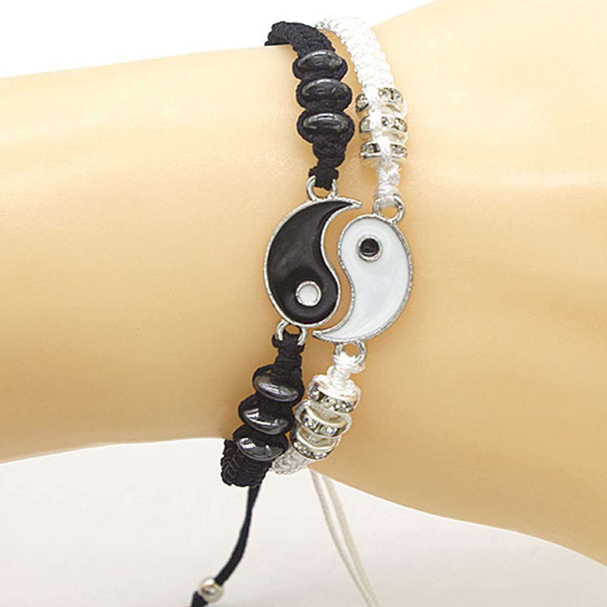 Best Friend Bracelets for 2 - Matching BFF Bracelets Set, Yin Yang Friendship Bracelets for Men & Women - Perfect for Couples, Besties & Gift Giving