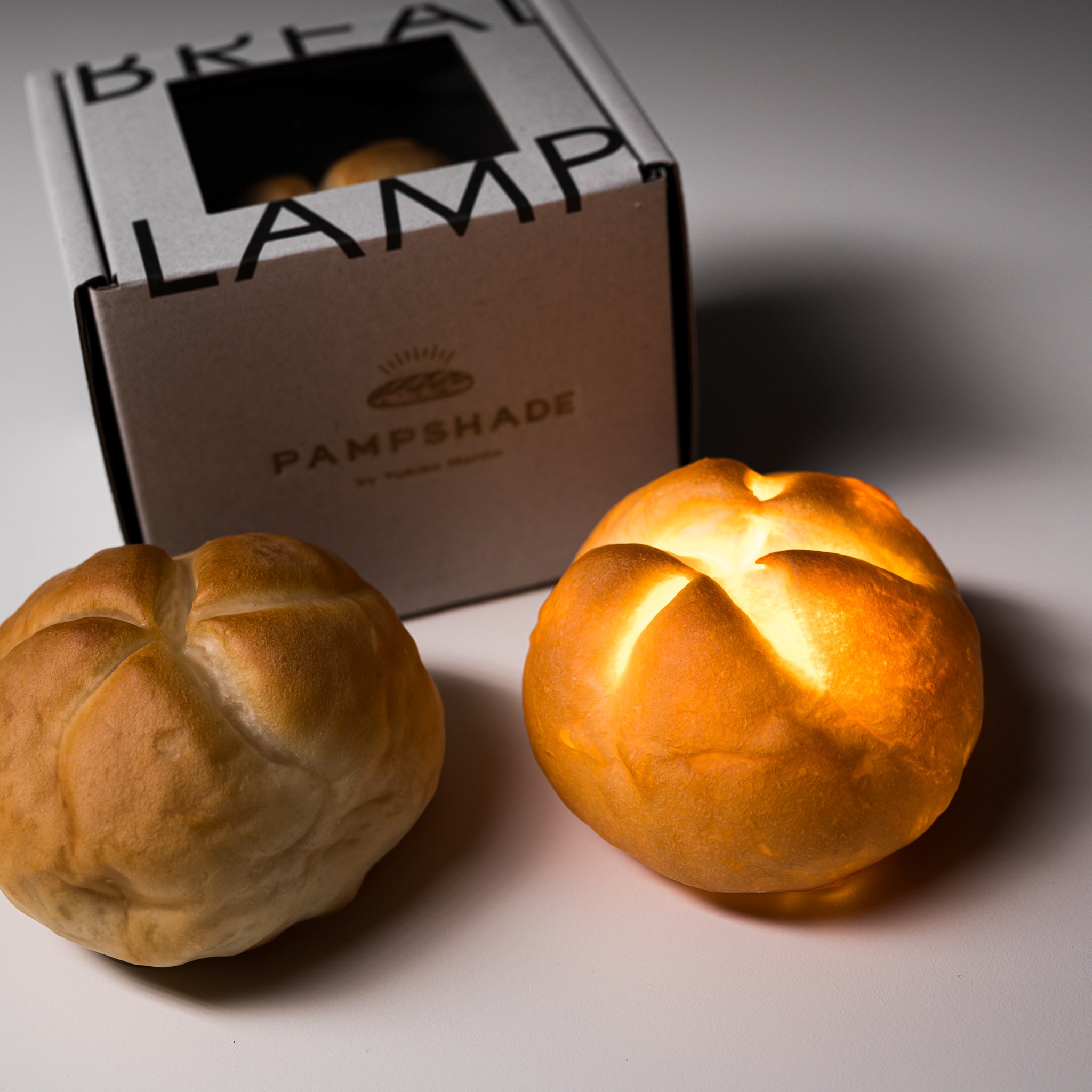 PAMPSHADE Real Bread Lamp - Handmade Kaiser Bread Night Light by Yukiko Morita | Unique Home Decor for Bedroom, Cafe & Gift Ideas