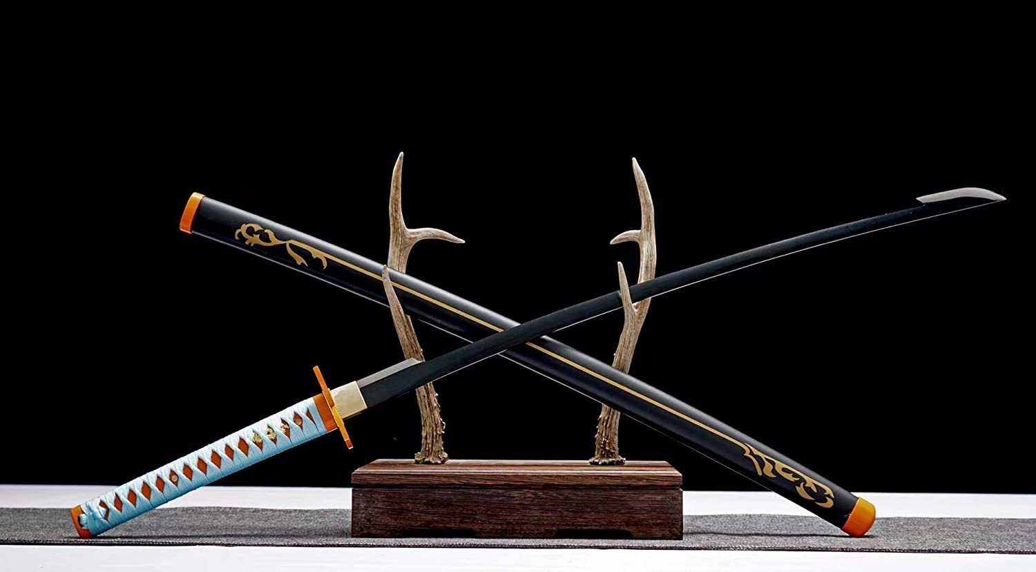 Demon Slayer Sword - Handmade 1060 Carbon Steel Samurai Katana with Full Tang Sharp Blade | Authentic Japanese Anime Replica for Cosplay, Martial Arts Training & Collection | Perfect for Anime Fans, Sword Enthusiasts & Display
