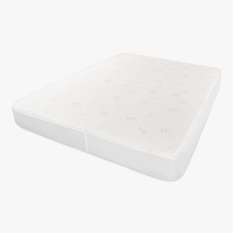 Hypoallergenic Bamboo Rayon Blend Waterproof Mattress Protector - Queen Size Bed Cover for Allergy Relief & Night Sweats Protection