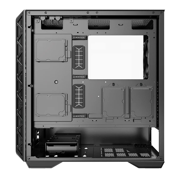 Montech Air 903 Base ATX Mid Tower PC Case - High Airflow Tempered Glass Gaming Computer Case with Black Solid Panel | Perfect for Gaming Rigs & Workstation Builds