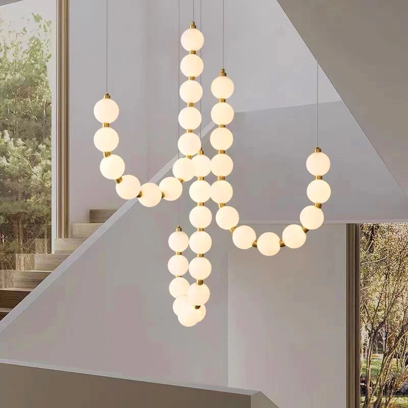 Lexi Modern Acrylic Orb Chandelier - Elegant Crystal Ball Ceiling Light Fixture for Dining Room, Living Room & Bedroom Decor