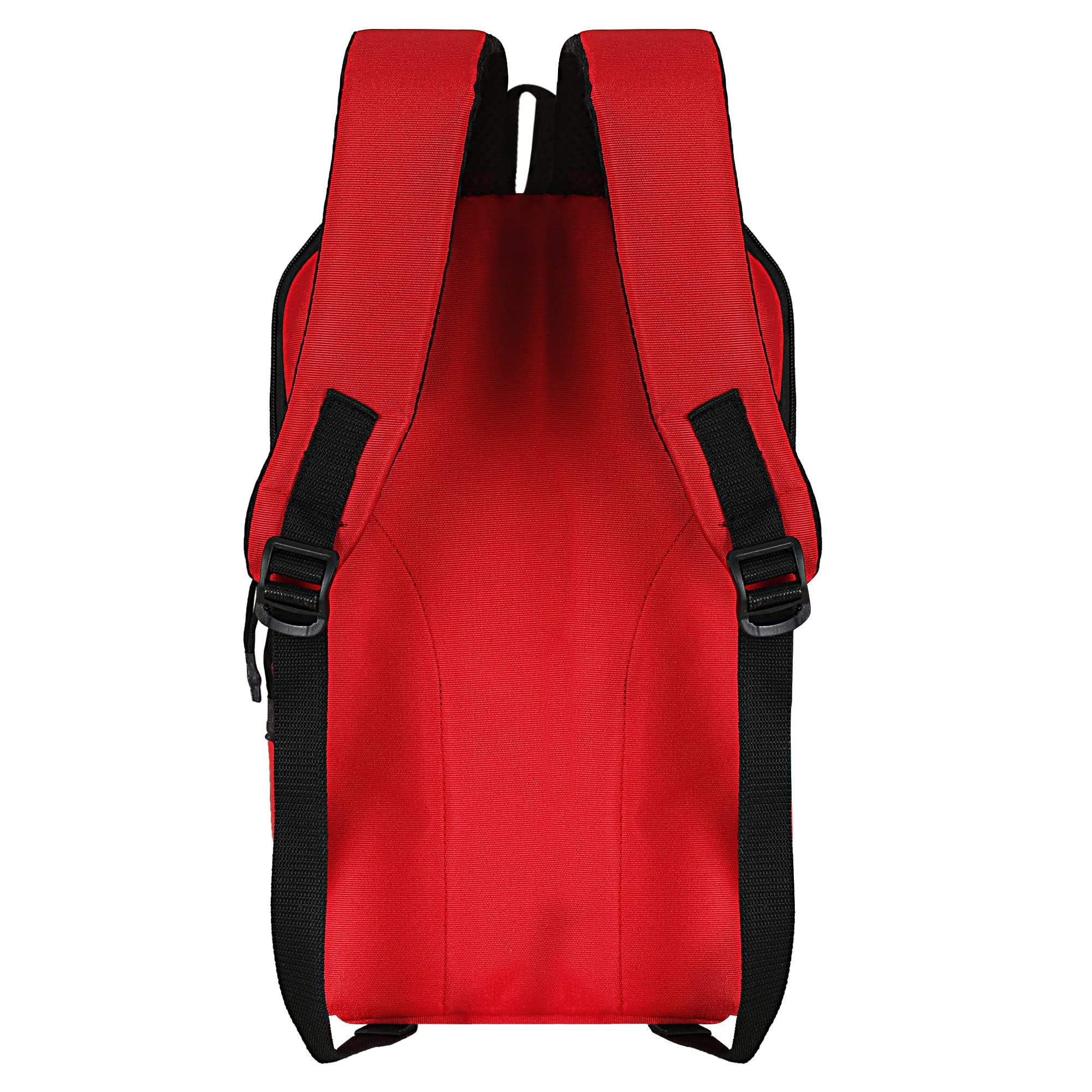 15L Modular PVC Coated Backpack for School, College & Travel - Lightweight Water-Resistant Casual Backpack (Red) | Perfect for Daily Commute, Campus Life & Outdoor Adventures