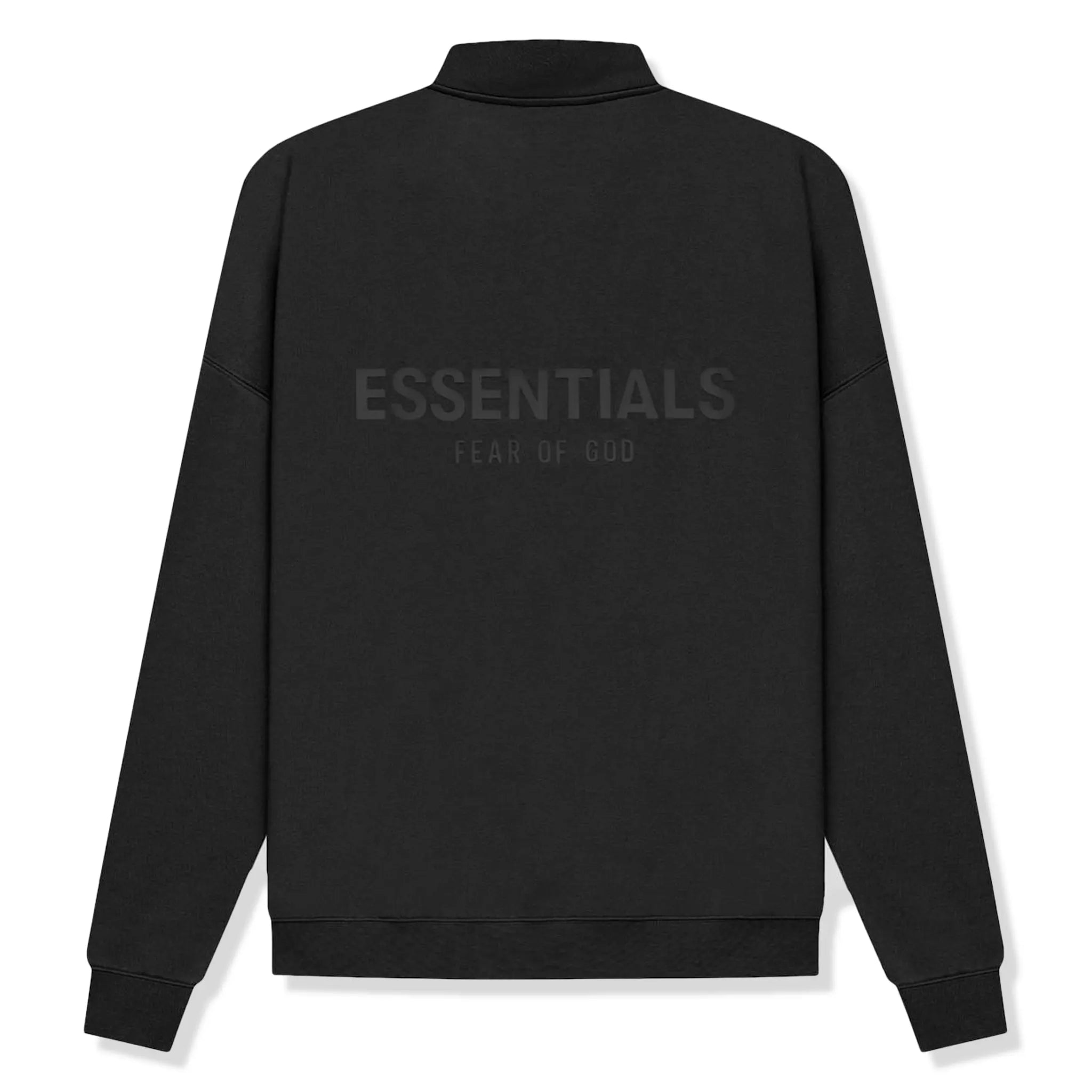 Fear Of God Essentials Black Half Zip Sweatshirt (SS21) - Men's Casual Pullover Hoodie for Streetwear & Loungewear - Perfect for Everyday Wear, Gym & Outdoor Activities