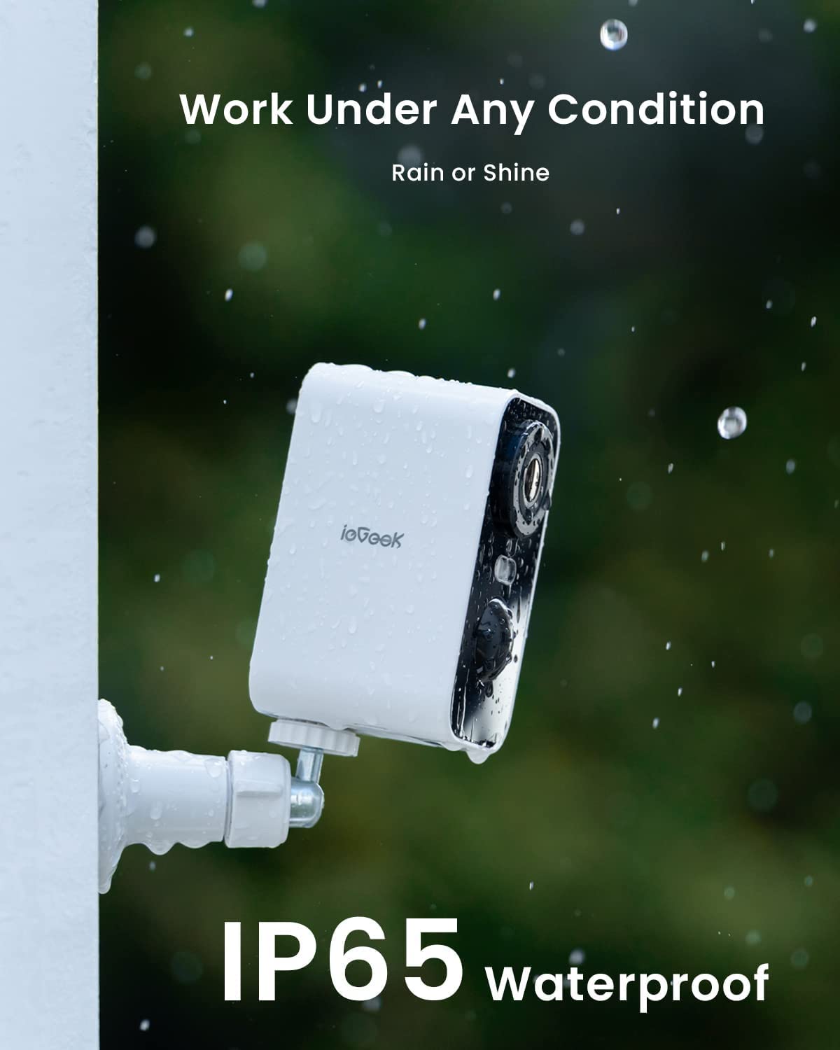 ieGeek Wireless Outdoor Security Camera 2-Pack - 2K WiFi Surveillance System with AI Detection, Siren & Spotlight - Battery Powered, IP65 Waterproof - Works with Alexa - Perfect for Home Security, Backyard Monitoring & Nighttime Protection