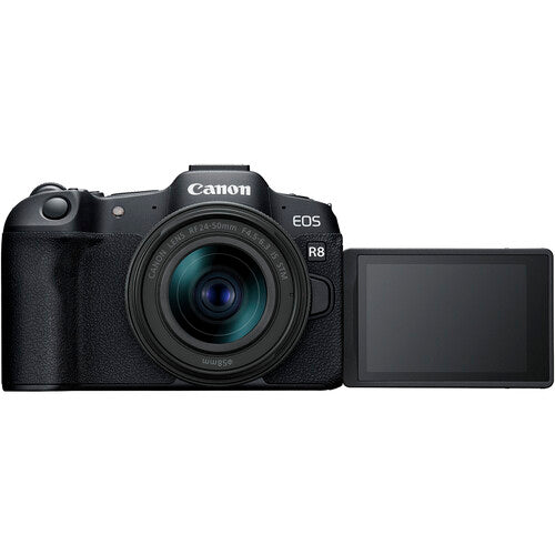 Canon EOS R8 Full Frame Mirrorless Camera with RF 24-50mm f/4.5-6.3 IS STM Lens Kit - Professional Photography & Vlogging for Travel, Events & Content Creation