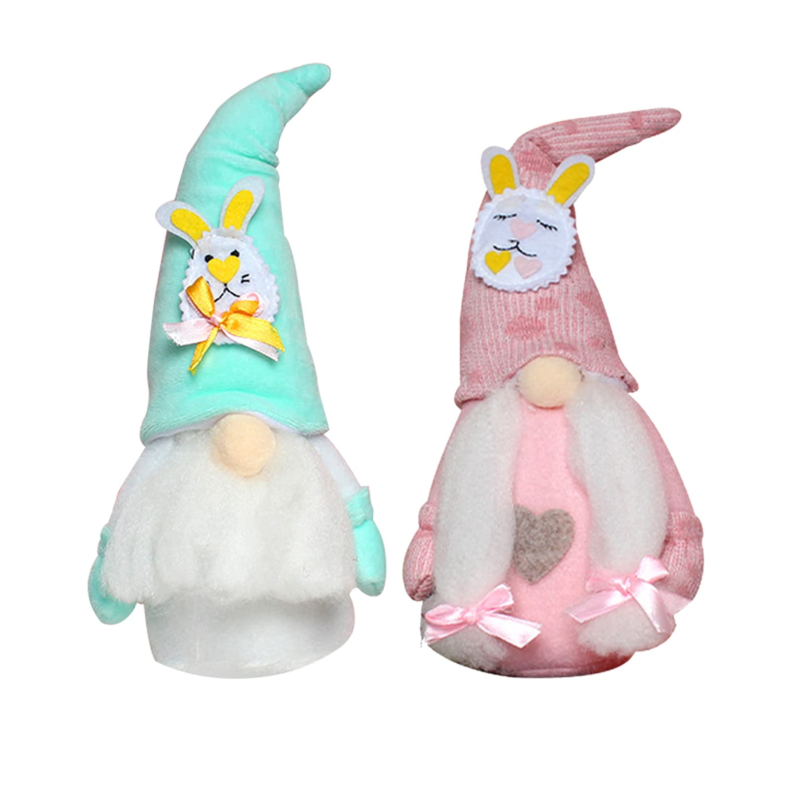 Easter Plush Bunny Gnomes Ornament - Soft Faceless Rabbit Dwarfs Dolls, Handmade Swedish Bunny Figurines for Spring Holiday Decor - Perfect for Home Tabletop, Easter Basket Stuffers, Kids Room Decor & Gift Giving