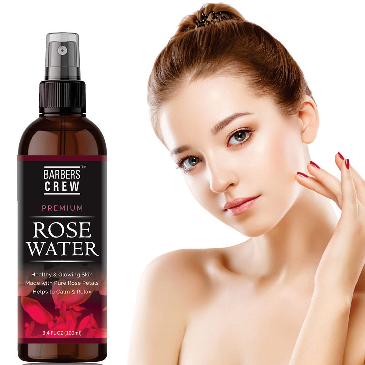Organic Rose Water & Glycerin Toner - 100ml Hydrating Facial Mist for Cleansing & Nourishing Skin | Pack of 2 Bottles (200ml Total) | Perfect for Post-Shave, Makeup Removal & Daily Skincare Routine