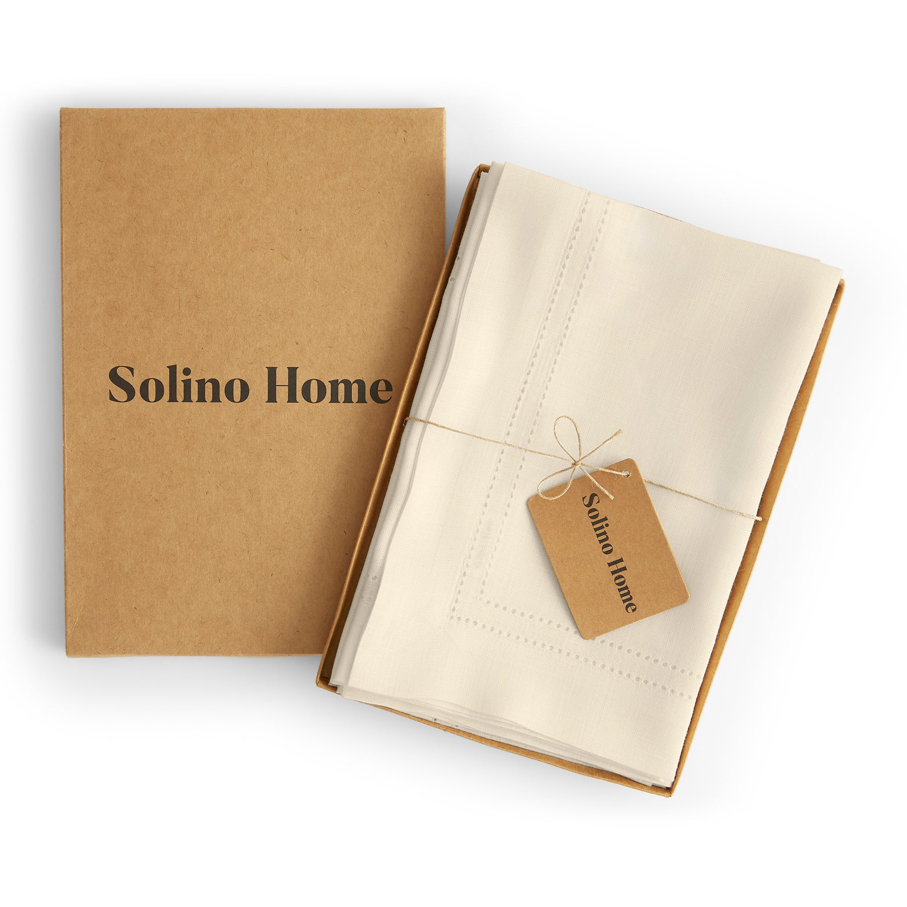Premium Linen Double Hemstitch Napkins Set of 4 - Elegant Dinner Table Decor for Formal Dining & Special Occasions