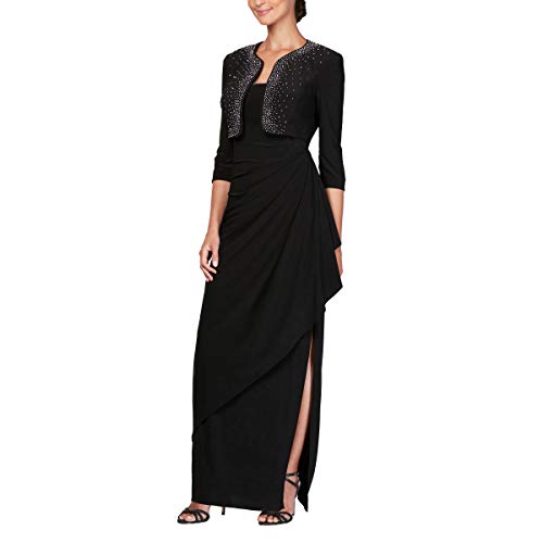 Alex Evenings Women's Empire Waist Bolero Jacket Dress - Formal Evening Gown for Weddings, Parties & Special Occasions (Petite & Regular Sizes)