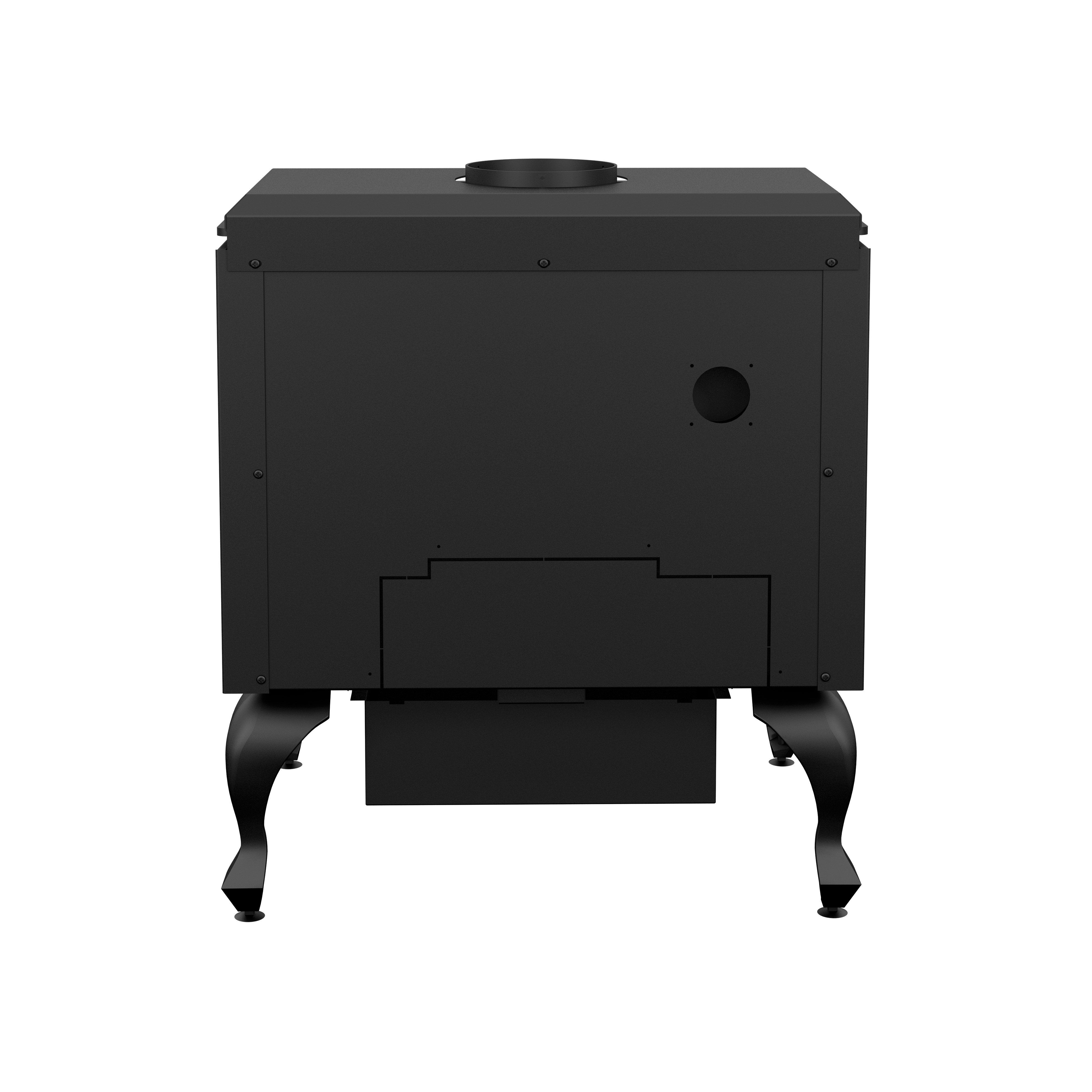 Drolet Escape 1800 Wood Stove - 2,100 Sq. Ft. Heating Capacity with Cast Iron Legs & Brushed Nickel Door - Perfect for Cabins, Homes & Outdoor Living Spaces