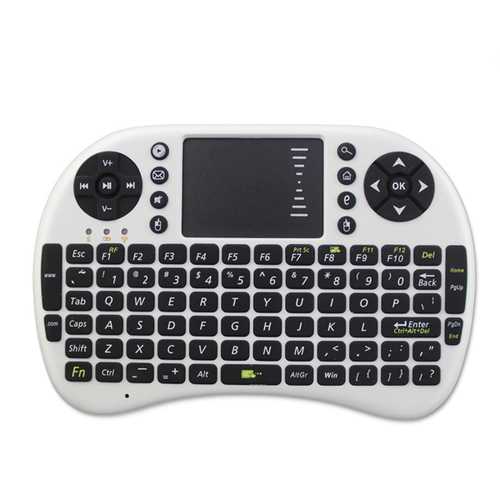 Backlit Mini Wireless Keyboard with Touchpad for PC, Android TV, HTPC - Compact & Ergonomic Design for Home Entertainment & Office Use