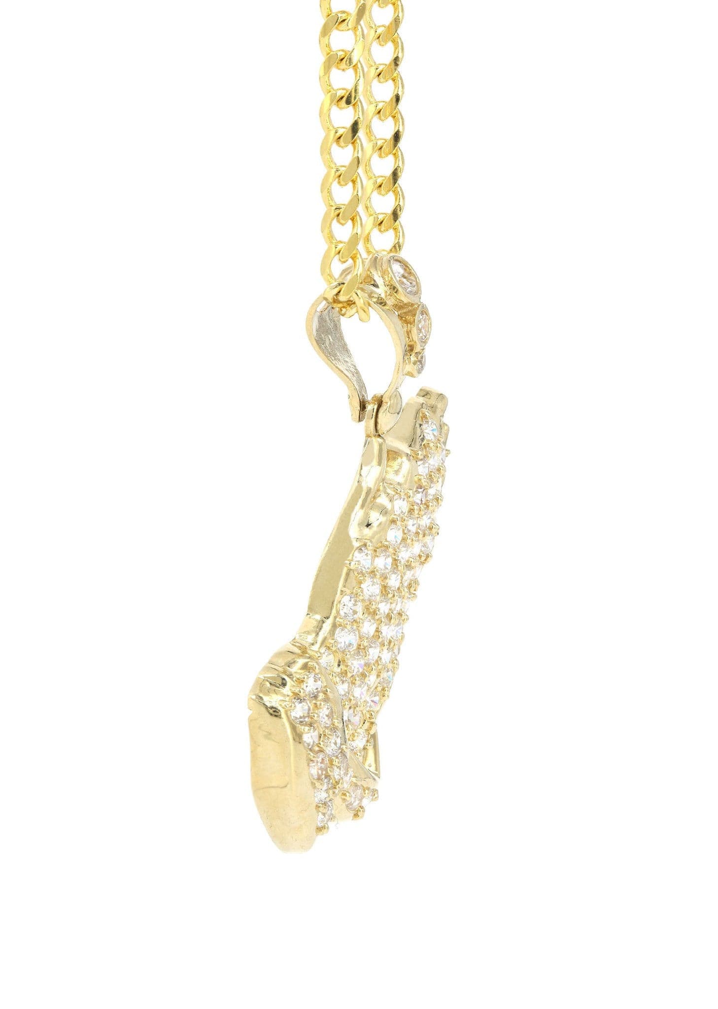 10K Yellow Gold Praying Hands Pendant Necklace for Women - 24.5 Grams Religious Jewelry - Perfect for Church, Prayer & Spiritual Gifts