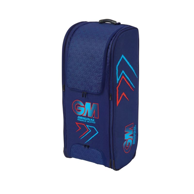 GM Original Wheelie Duffle Cricket Bag - Blue & Red (2024) | Premium Cricket Equipment for Travel & Practice | Perfect for Cricket Matches, Training & Sports Gear Storage
