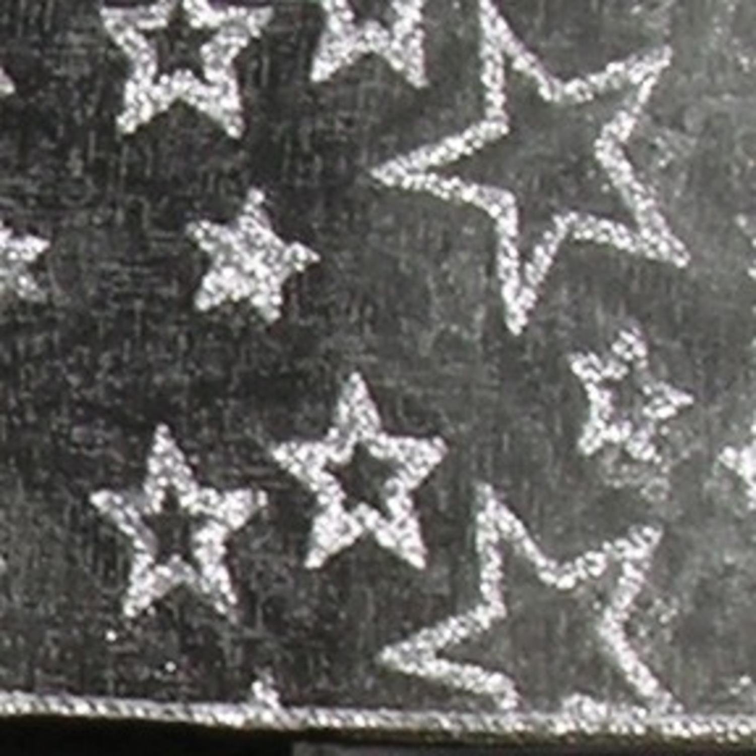 The Ribbon People Sheer Grey Shimmering Super Star Wired Craft Ribbon - 9