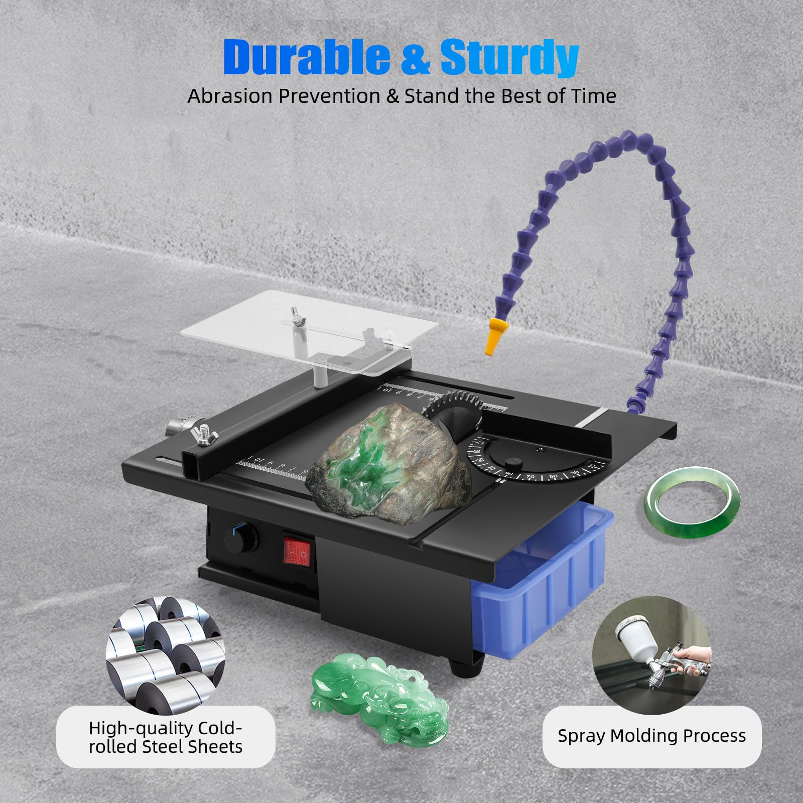 Gem Faceting Machine 1850W - Multifunctional Jade Carving & Polishing Tool with Table Grinder - Professional Jewelry Making Equipment for Lapidary, Gem Cutting, Stone Grinding - Perfect for Jewelers, Hobbyists & DIY Crafts