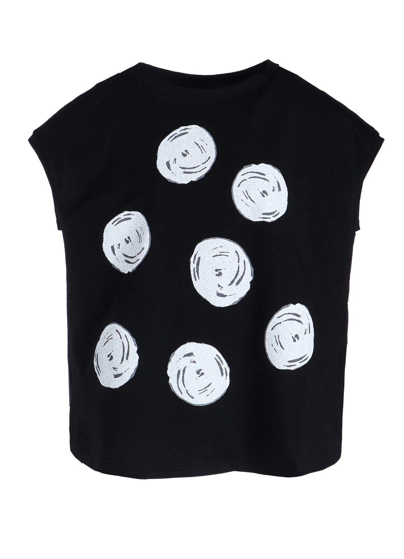 Cotton Jersey Dot Print French Sleeve Shirt - Stylish Casual Top for Women, Perfect for Office, Date Night & Everyday Wear