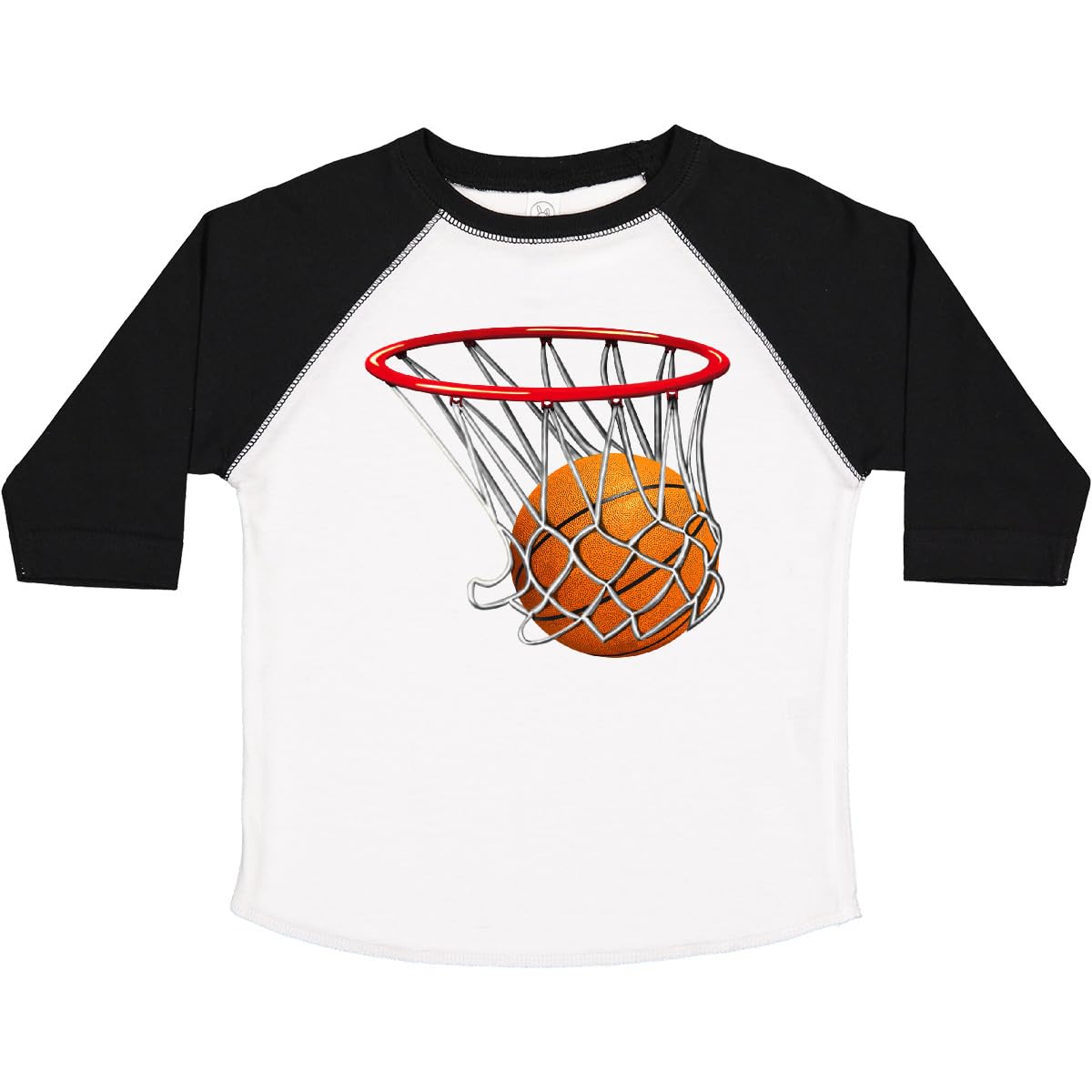 Inktastic Basketball Swish Toddler T-Shirt - Cute Basketball Design for Kids - Soft Cotton Tee for Toddlers - Perfect for Playdates, Sports Events & Casual Wear