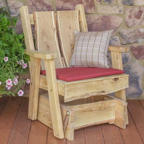 A & L Furniture Blue Mountain Timberland Glider Chair - Comfortable Rocking Recliner for Nursery, Living Room & Patio - Perfect for Relaxing, Nursing & Reading