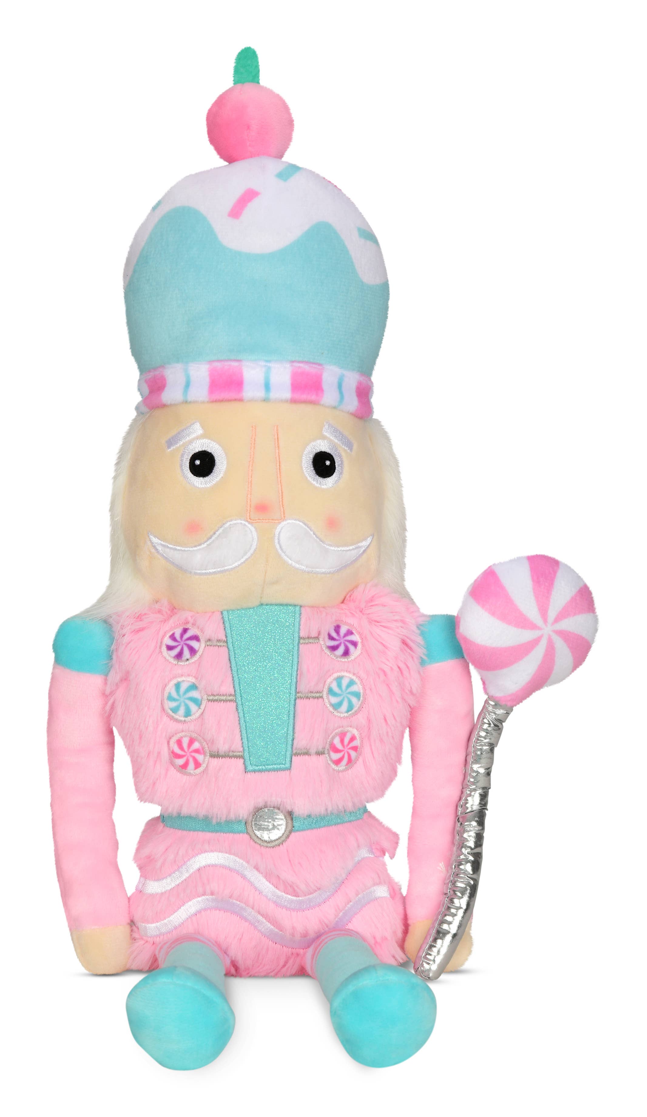 Sweet Candy Nutcracker Plush Toy - Christmas Decor, Holiday Gift for Kids & Adults - Perfect for Tree Ornaments, Stocking Stuffers & Festive Home Decor