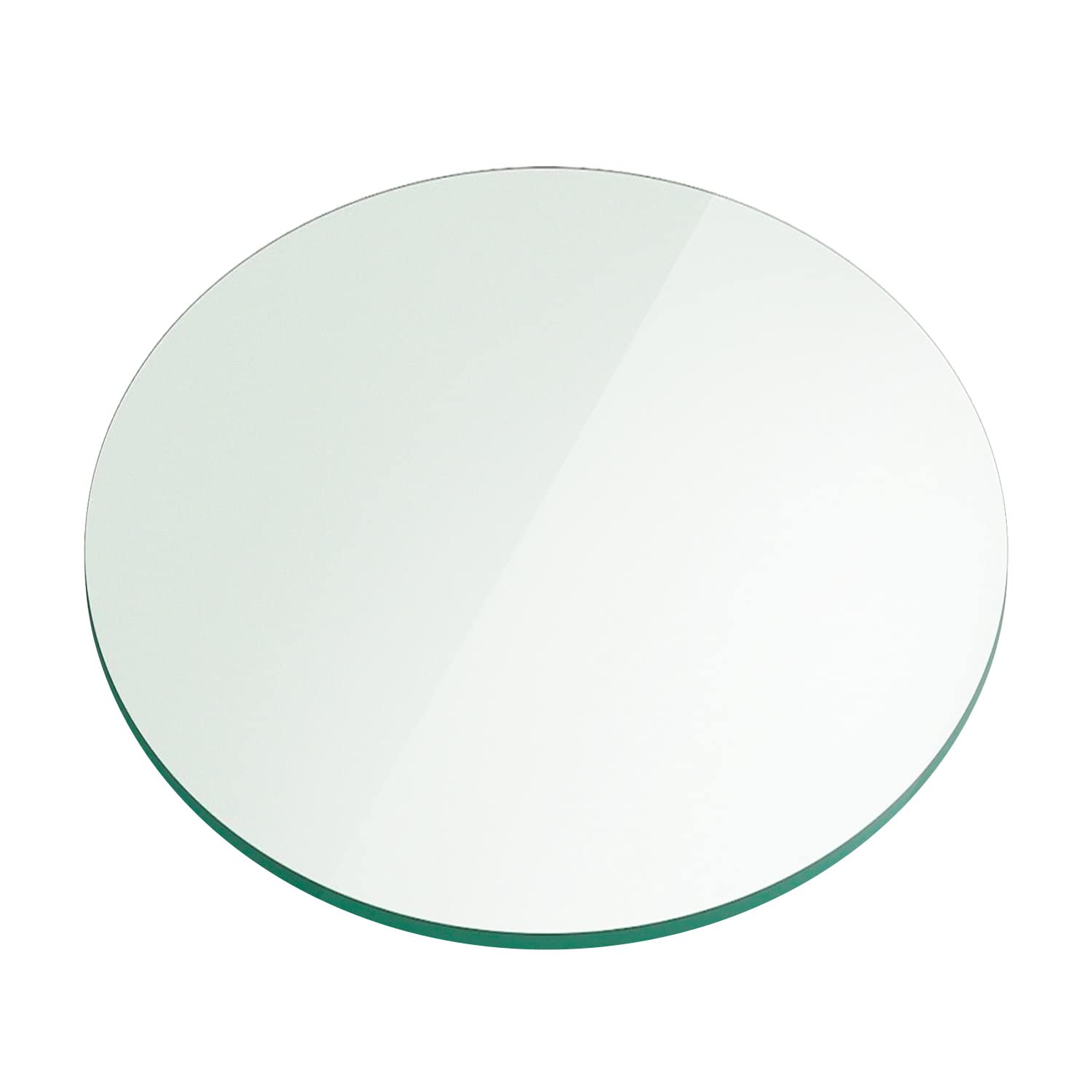 38 Inch Round 1/4 Inch Thick Tempered Glass Table Top - Clear, Flat Polish Edge - Durable & Safe for Dining Tables, Coffee Tables, and Countertops - Fab Glass and Mirror