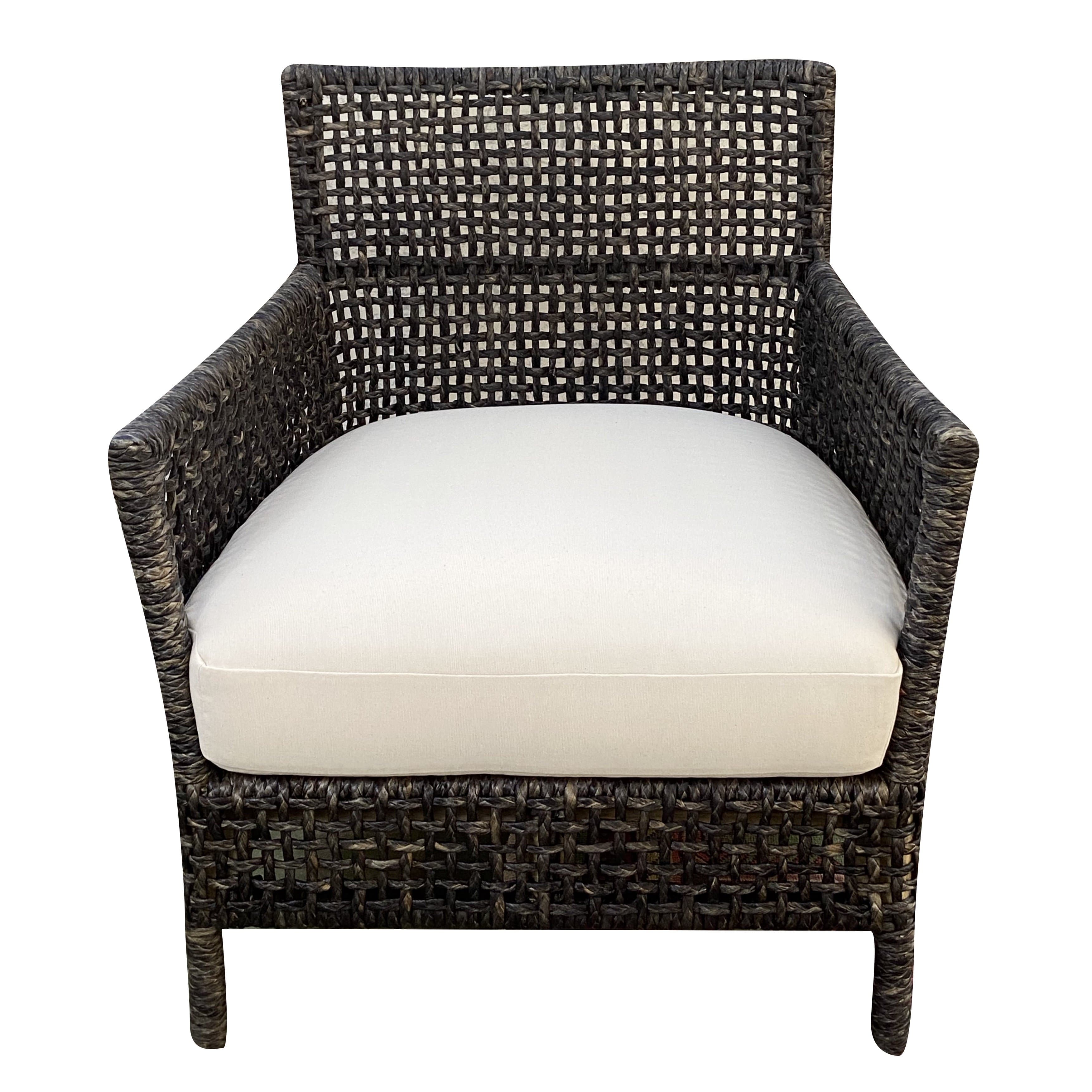 Original Water Hyacinth Mimo Armchair - Handwoven Natural Rattan Lounge Chair for Indoor/Outdoor Use - Perfect for Patio, Garden, or Boho Home Decor