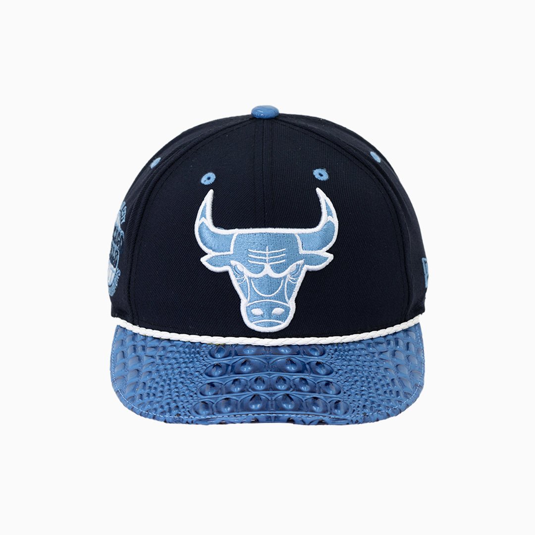 Breyer's Buck 50 Chicago Bulls NBA Snapback Hat with Genuine Leather Visor - Perfect for Basketball Games, Streetwear Fashion & Sports Fans