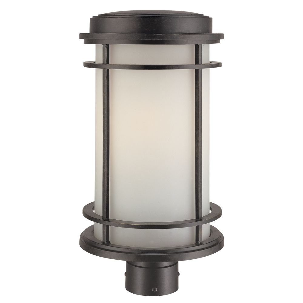 Dolan Designs 9104-68 La Mirage 1 Light Outdoor Post Light - Winchester Bronze Finish - Weatherproof Exterior Lighting for Patio, Garden, Walkway & Driveway