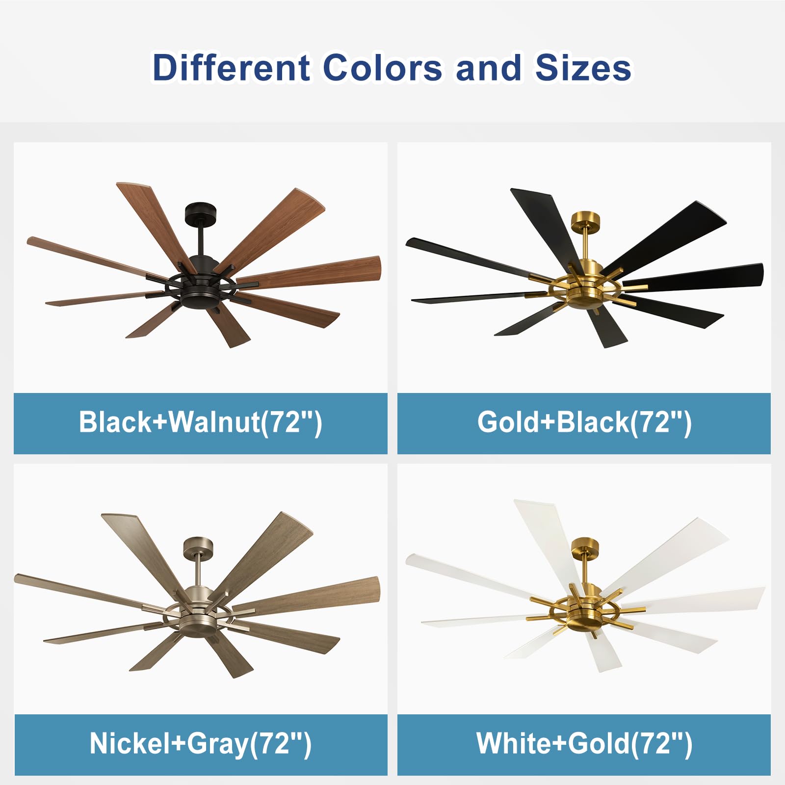 Depuley 60 Inch Smart Ceiling Fan Without Light - Remote & APP Control, Reversible 8 Blade Wood Farmhouse Fan for Indoor/Outdoor Use, Quiet DC Motor with Memory Function & Timer | Perfect for Living Rooms, Bedrooms, Patios & Large Spaces
