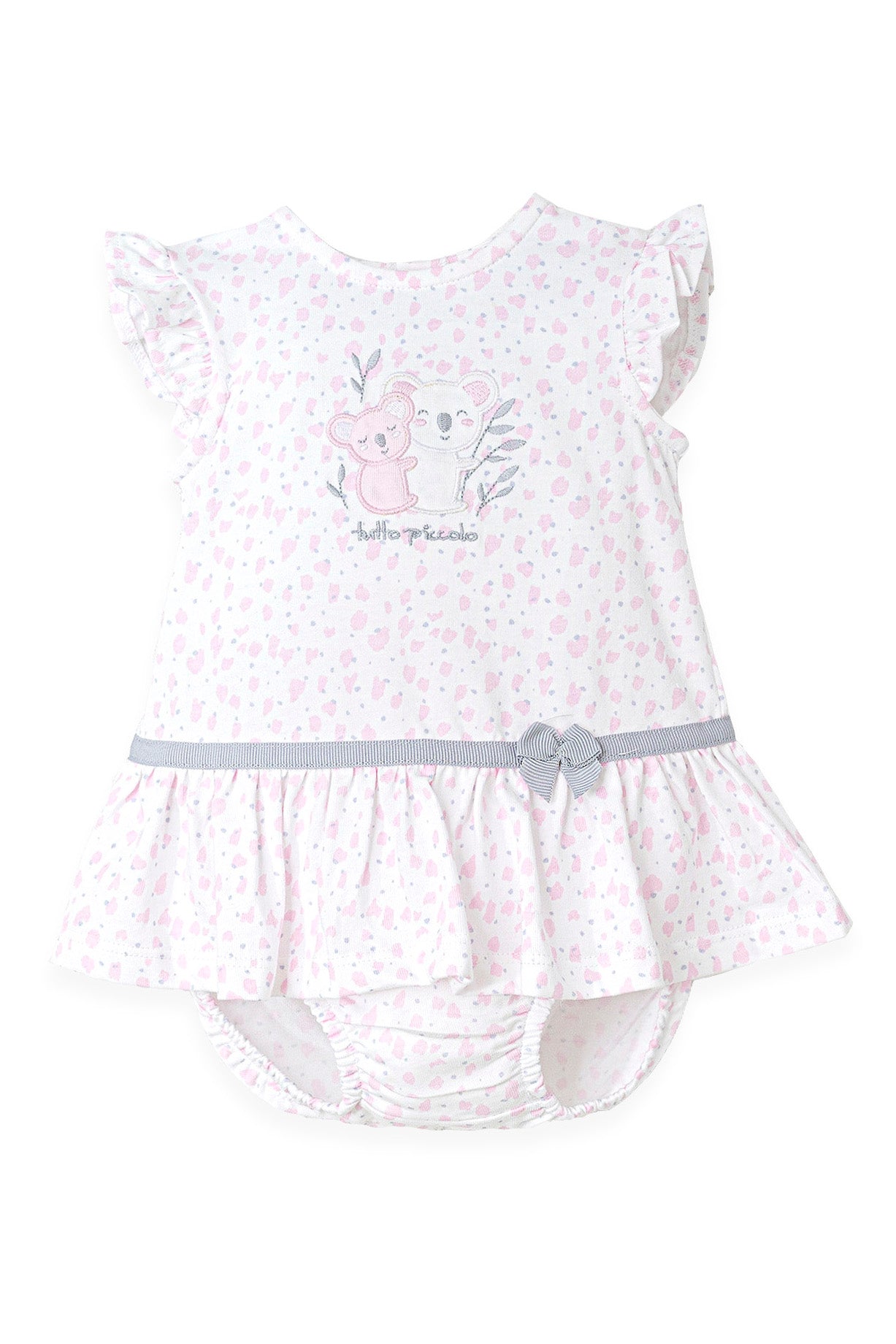 Wanda Pink Koala Dress & Bloomers Set - Cute Baby Girl Outfit for Photoshoot, Birthday Party & Special Occasions