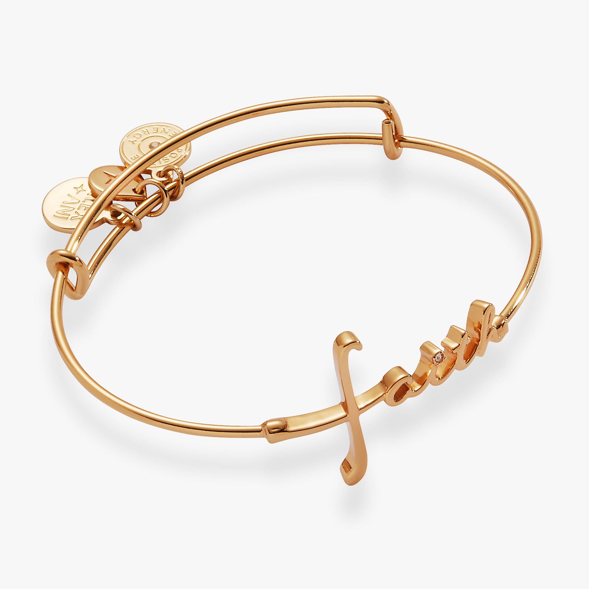 Faith In Line Bracelet - Inspirational Christian Jewelry for Women, Stainless Steel Adjustable Bracelet with Cross Charm - Perfect for Daily Wear, Gifts & Church Events