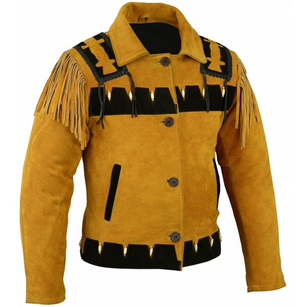 Stylish Men's Western Leather Jacket for Carnival & Cowboy Costume - Perfect for Halloween, Cosplay, and Rodeo Events
