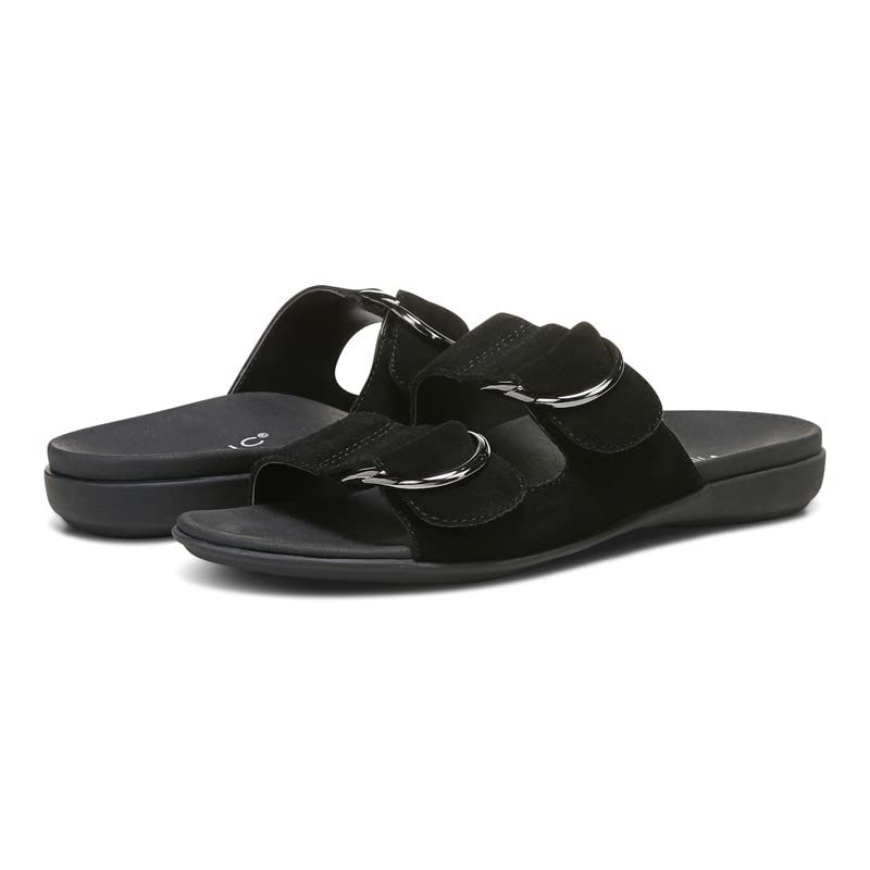 Vionic Women's Mirage Corlee Casual Slip-On Slide Sandals - Orthotic Arch Support Comfortable Walking Sandals for Women with Three-Zone Cushioning | Perfect for Beach, Poolside, and Everyday Wear