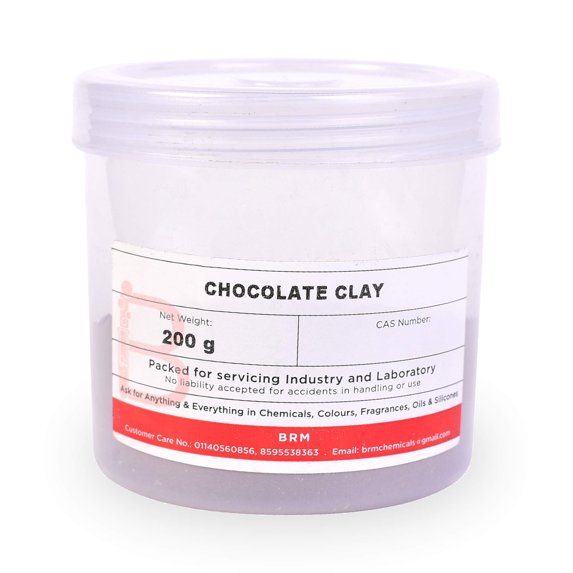 BRM Herbals Chocolate Clay Powder - 200g Organic Cocoa Powder for Face Mask, Body Scrub, DIY Beauty & Skincare Products | Natural Makeup, Soap Making, Hair Care | Perfect for Spa, Home Beauty Treatments & Personal Care Routine