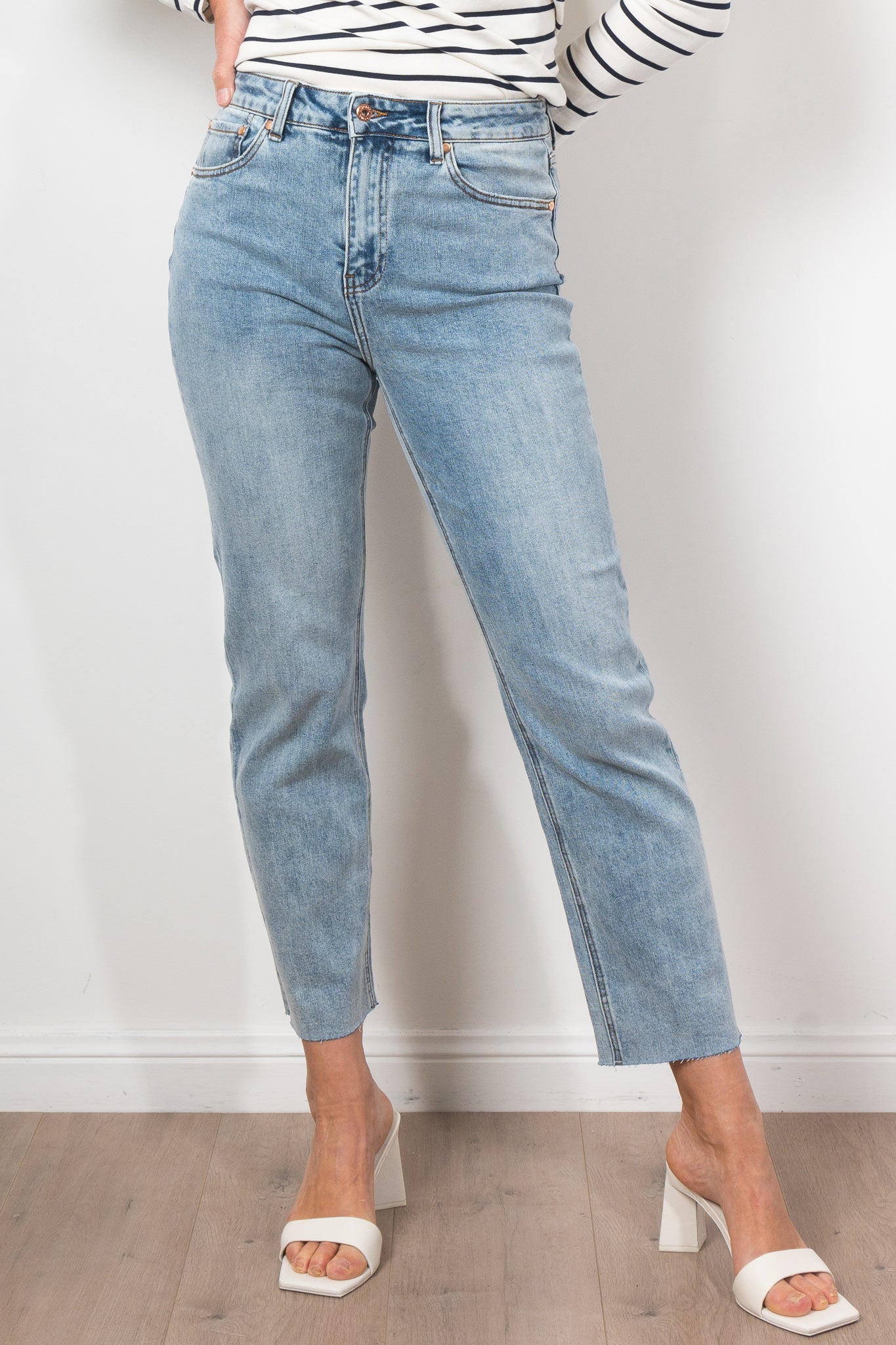 Kireina Rose Jean Sun Bleached Women's High Waist Distressed Denim Jeans - Perfect for Casual Outfits, Streetwear, and Everyday Wear