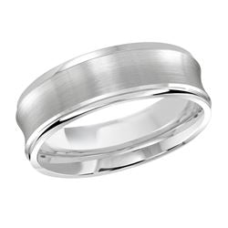 2 Tone Concave Brushed Wedding Band Ring for Men - Elegant & Durable Tungsten Carbide Comfort Fit Band for Engagement, Anniversary, and Everyday Wear